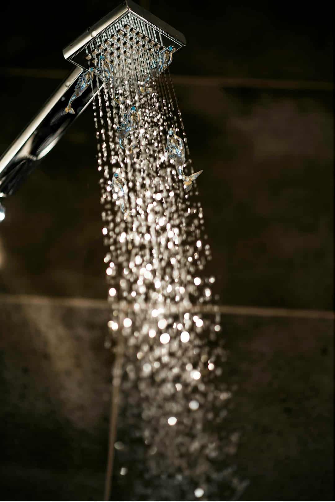 Shower head spraying water